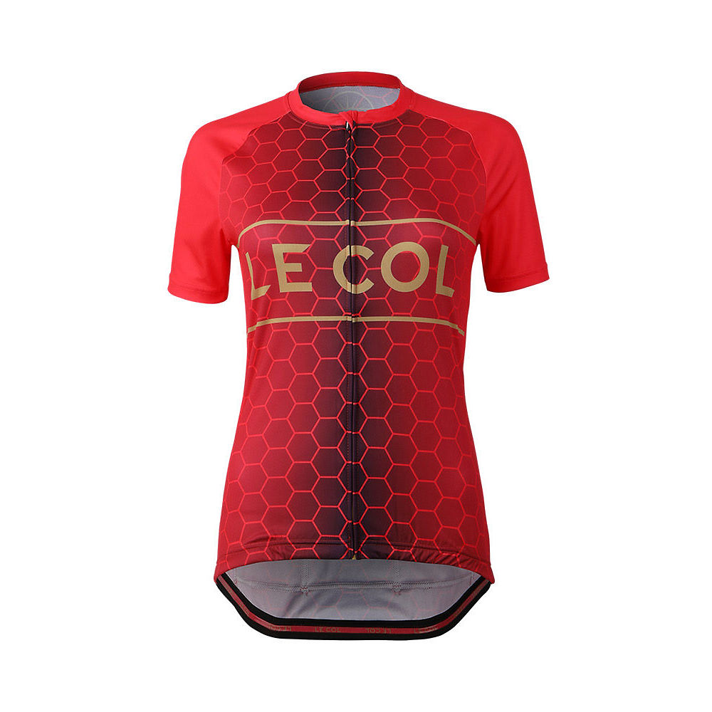 LE COL Women's Hexagon Sport Jersey - Red Hex - XS