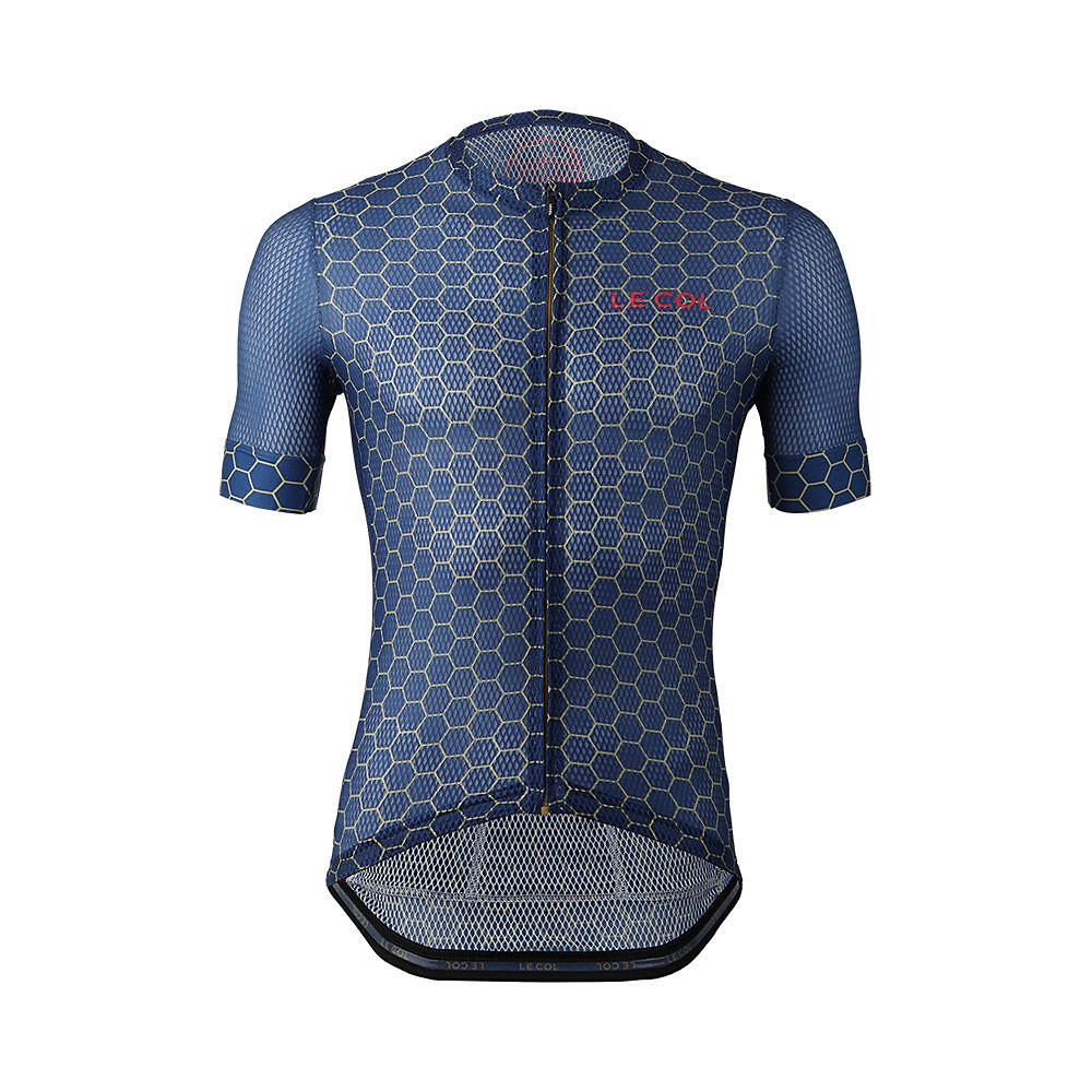 LE COL Hexagon Pro Air Jersey - Navy-Gold Hex - XS