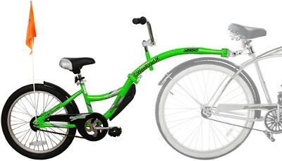 WeeRide Co Pilot Tagalong Trailer Bike - Green, Green