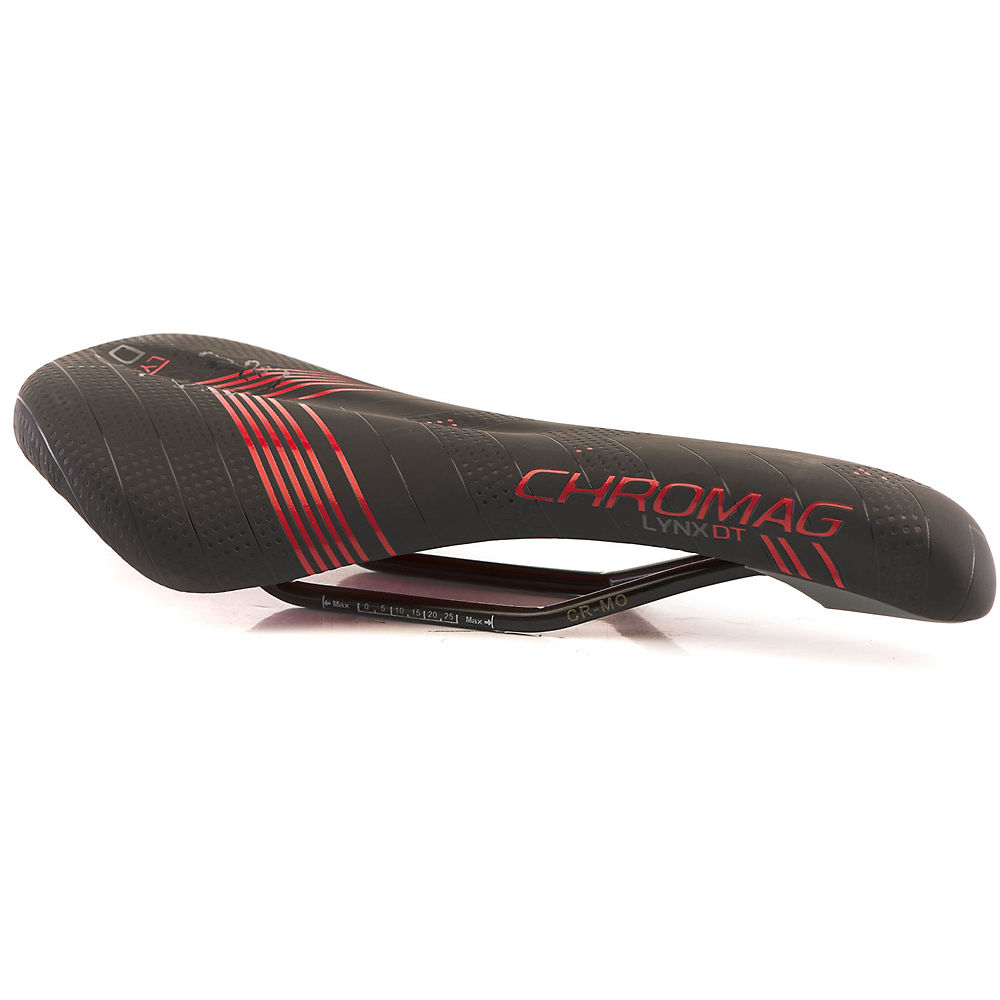 Chromag Lynx DT MTB Saddle - Noir - Rouge - 135mm Wide, Noir - Rouge