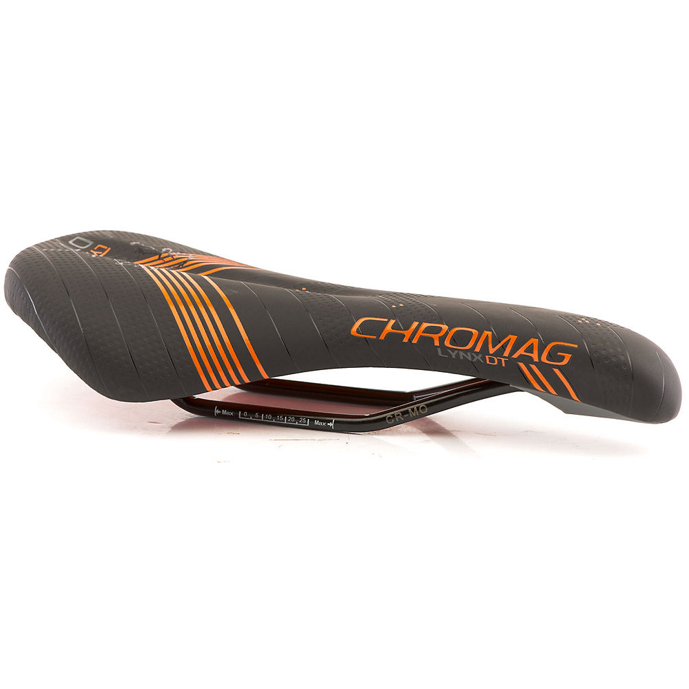 Chromag Lynx DT MTB Saddle - Noir - Tight Orange - 135mm Wide, Noir - Tight Orange