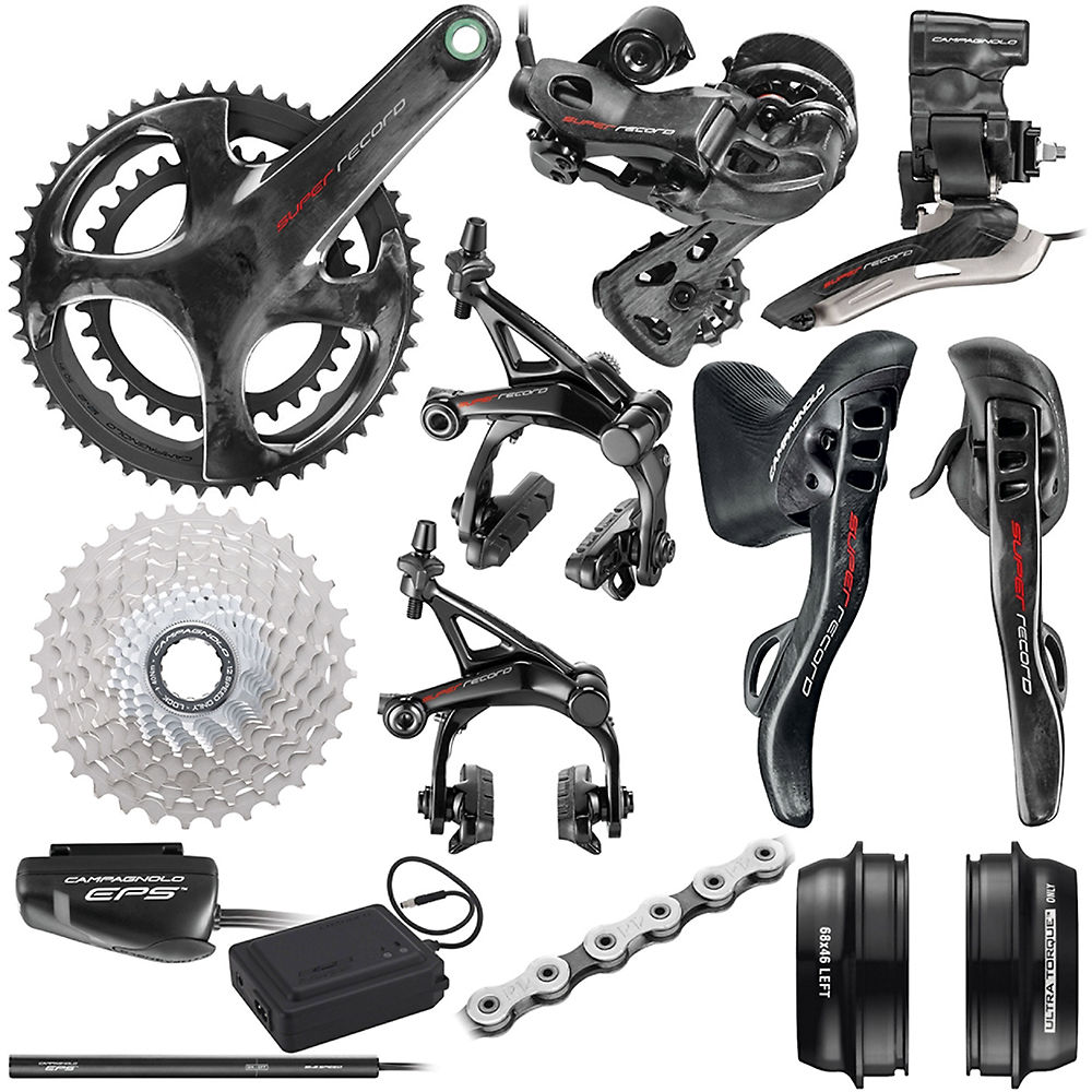Campagnolo Super Record EPS 12 Speed Road Groupset - Carbone - 11-32t, Carbone