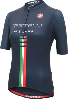 Maillot Femme Castelli Milano Squadra FZ - Dark Steel Blue/Version