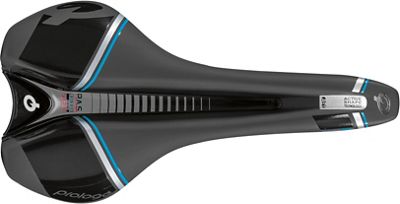 PROLOGO Nago DEA Road Bike Saddle (Tirox Rails) - black-blue - 141mm Wide, black-blue