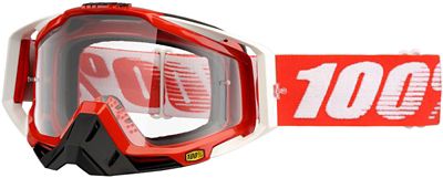 Maschera 100% Racecraft (lente trasparente) - rosso, rosso