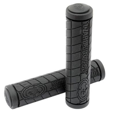 Poignées VTT Lizard Skins à composé unique avec logo - Noir - 130mm, Noir