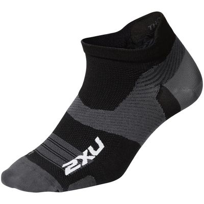 2XU Vectr Ultralight No Show Socks  - Black-Titanium, Black-Titanium