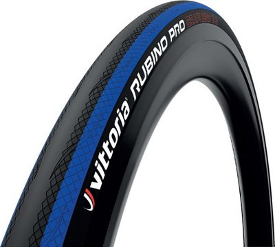 Vittoria Rubino Pro IV G2.0 Road Tyre - Black - Blue - Black - 700c}, Black - Blue - Black