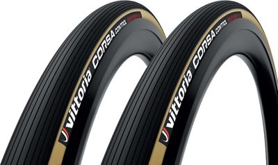 Vittoria Corsa Control G2.0 25c Para Tyres - Pair - Para/Noir/Noir - 700c