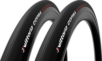 Vittoria Corsa G2.0 25c Tyres - Pair - Full Black - 700c