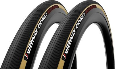 Vittoria Corsa G2.0 25c Para Tyres - Pair - Para/Noir/Noir - 700c