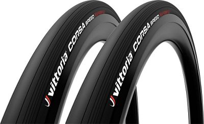 Vittoria Corsa Speed G2.0 Tubular 25c Tyre - Pair - Full Black - 700c