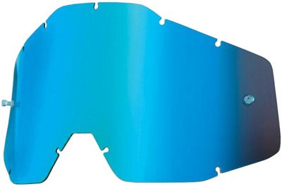 Verre de rechange 100 % (Accuri/Racecraft/Strata, effet mirroir) - Blue Mirror/Blue Anti/Fog, Blue Mirror/Blue Anti/Fog