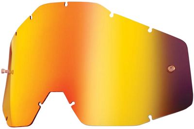 Verre de rechange 100 % (Accuri/Racecraft/Strata, effet mirroir) - Red Mirror-Smoke Anti-Fog, Red Mirror-Smoke Anti-Fog