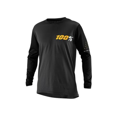 100% RideCamp Long Sleeve Jersey - Charbon
