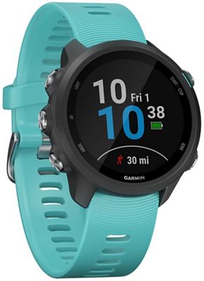 Garmin Forerunner 245 Music GPS Running Watch - Black - Aqua, Black - Aqua