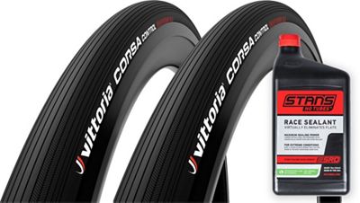 Vittoria Corsa Control G2.0 TL & Stans Sealant - Full Black - 946ml