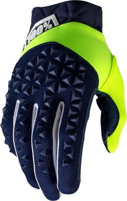 Gants 100 % Airmatic - Navy-Fluo Yellow, Navy-Fluo Yellow