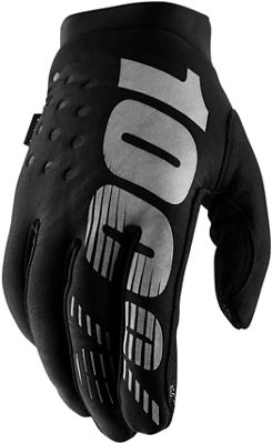 100% Brisker Gloves - Black-Grey, Black-Grey