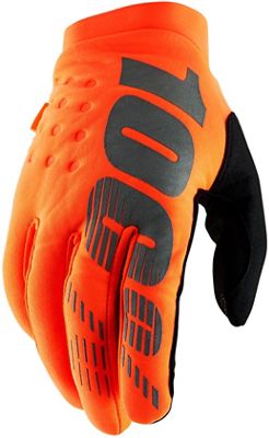 100% Brisker Gloves - Fluo Orange-Black - XXL, Fluo Orange-Black