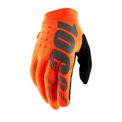 Gants Enfant 100 % Brisker  - Fluo Orange/Noir, Fluo Orange/Noir