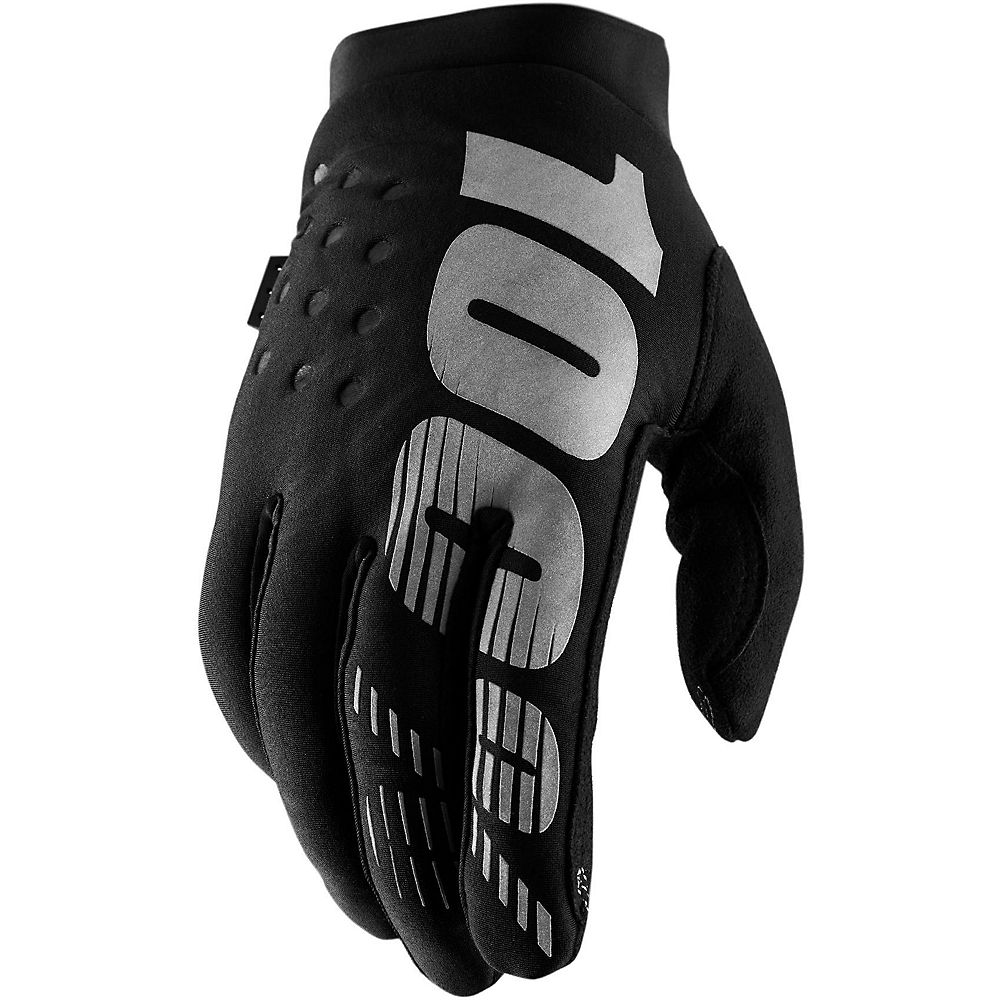100% Women's Brisker Gloves SS19 - Black-Grey - M}, Black-Grey