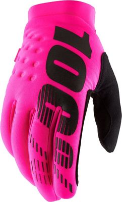100% Women's Brisker Gloves SS19 - Neon Pink-Black - L}, Neon Pink-Black