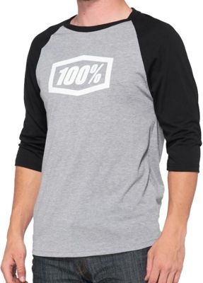 100% Essential 3-4 Tech Tee  - Grigio/Nero - XL, Grigio/Nero