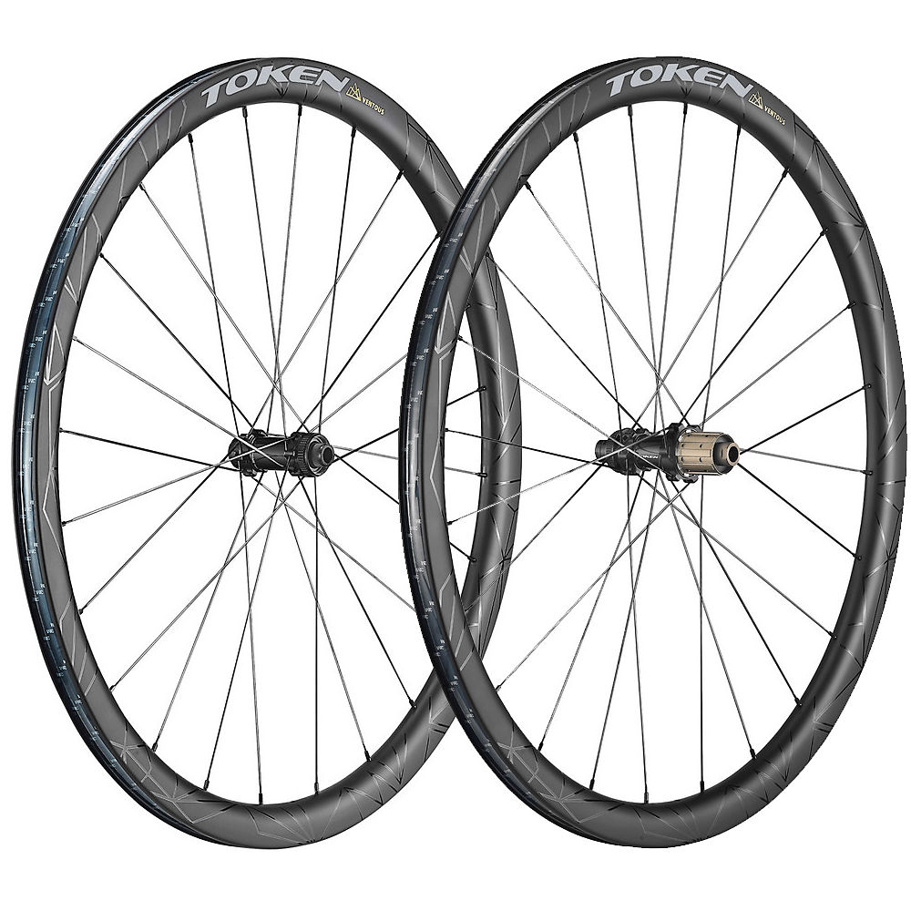 Token Ventous 36mm All-Road Wheelset - Noir - Shimano, Noir