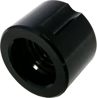 Brand-X Thru Axle Nut (12mm x 1.5mm) - Black - 12mm x 1.5mm}, Black