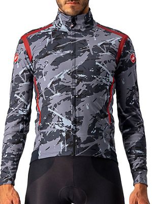 Castelli Perfetto ROS Long Sleeve Jersey - GRAY-BLUE-PRO RED - S}, GRAY-BLUE-PRO RED