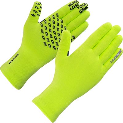 GripGrab Waterproof Knitted Thermal Glove - Hi Viz - XS/S}, Hi Viz