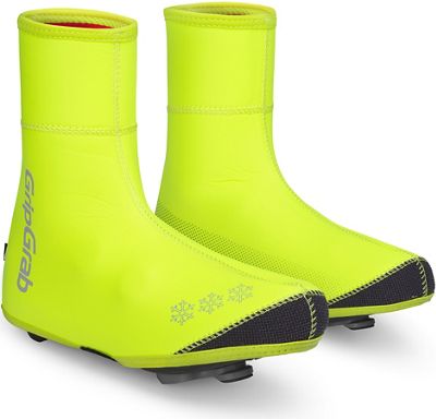GripGrab Arctic Waterproof Deep Hi-Vis Overshoes - Yellow Hi-Vis - S}, Yellow Hi-Vis