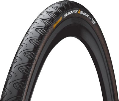Continental Grand Prix 4 Season Vectran Road Tyre - Black - Folding Bead, Black