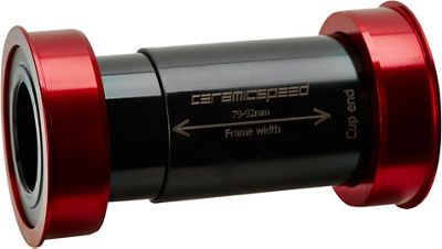 CeramicSpeed EVO386 Shimano Bottom Bracket - Red - 86.5 x 46mm BB386 - 24mm Spindle, Red