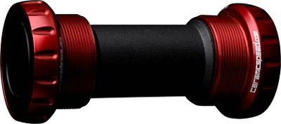 CeramicSpeed Italian Shimano Road Bottom Bracket - Red - 70mm - Italian Thread - 24mm Spindle, Red