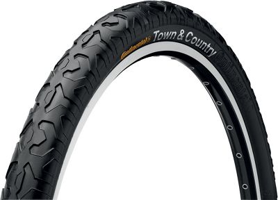 Continental Town and Country Hybrid Bike Tyre - Black - Wire Bead, Black