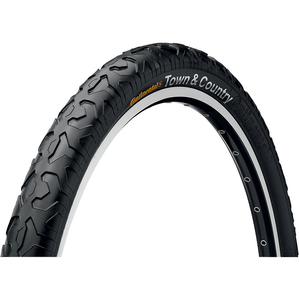 Continental Town and Country Hybrid Bike Tyre - Black - Wire Bead, Black