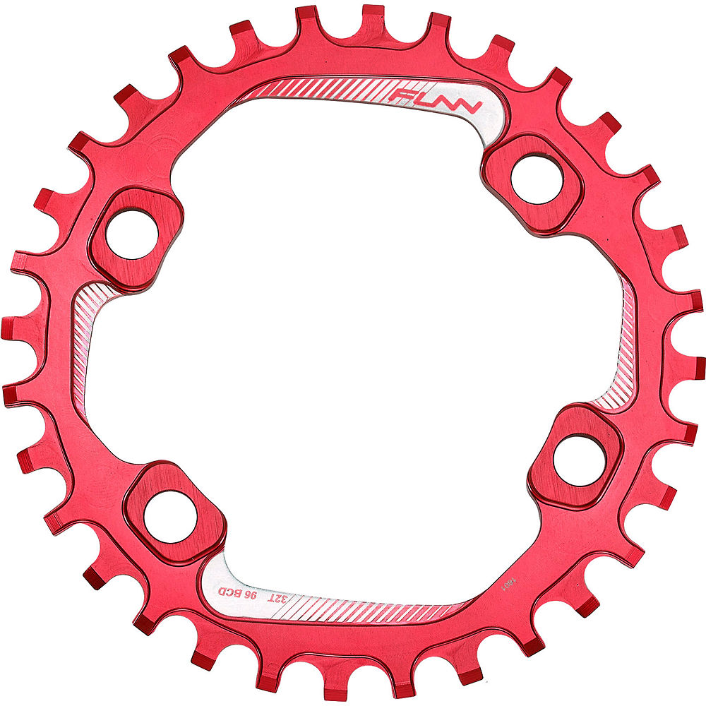 Funn Solo 96 Narrow Wide Chainring - Rouge - 4-Bolt, Rouge