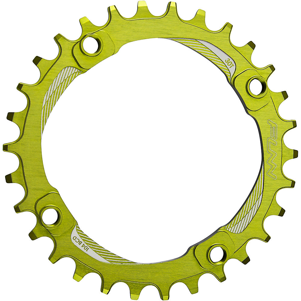 Funn Solo Narrow Wide Chainring - Vert - 104mm, Vert