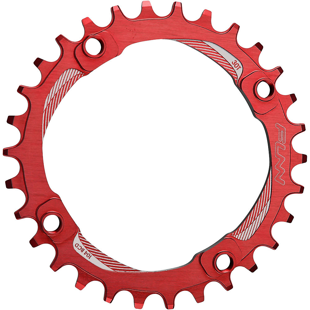 Funn Solo Narrow Wide Chainring - Rouge - 104mm, Rouge