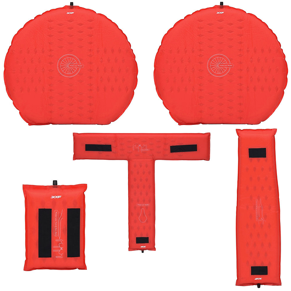 LifeLine Inflatable Air Pad Bicycle Protection - Red, Red