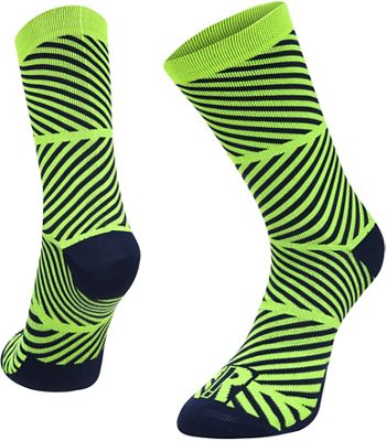 Chaussettes Ratio Grid (20 cm) - Bleu marine/Fluro Yellow - S/M