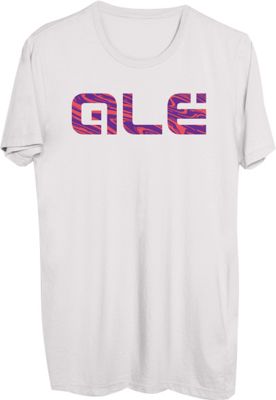 Alé Pink Swirl Logo T- Shirt  - Blanc, Blanc