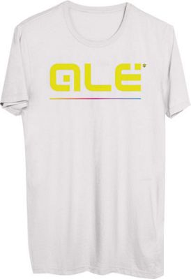 Alé Yellow Classic Logo T- Shirt  - Blanc - XL, Blanc