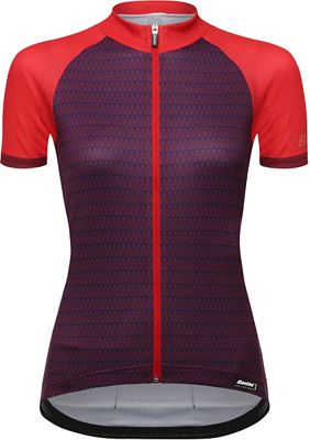 Santini Women's Ritmo Short Sleeve Jersey - Rouge - XXL