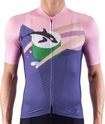 Isadore Alternative Cycling Jersey Soul Sushi SS19 - Blue-Pink - S}, Blue-Pink