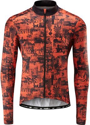 Morvelo Fanzine Thermoactive Long Sleeve Jersey - Rouge-Noir - XS