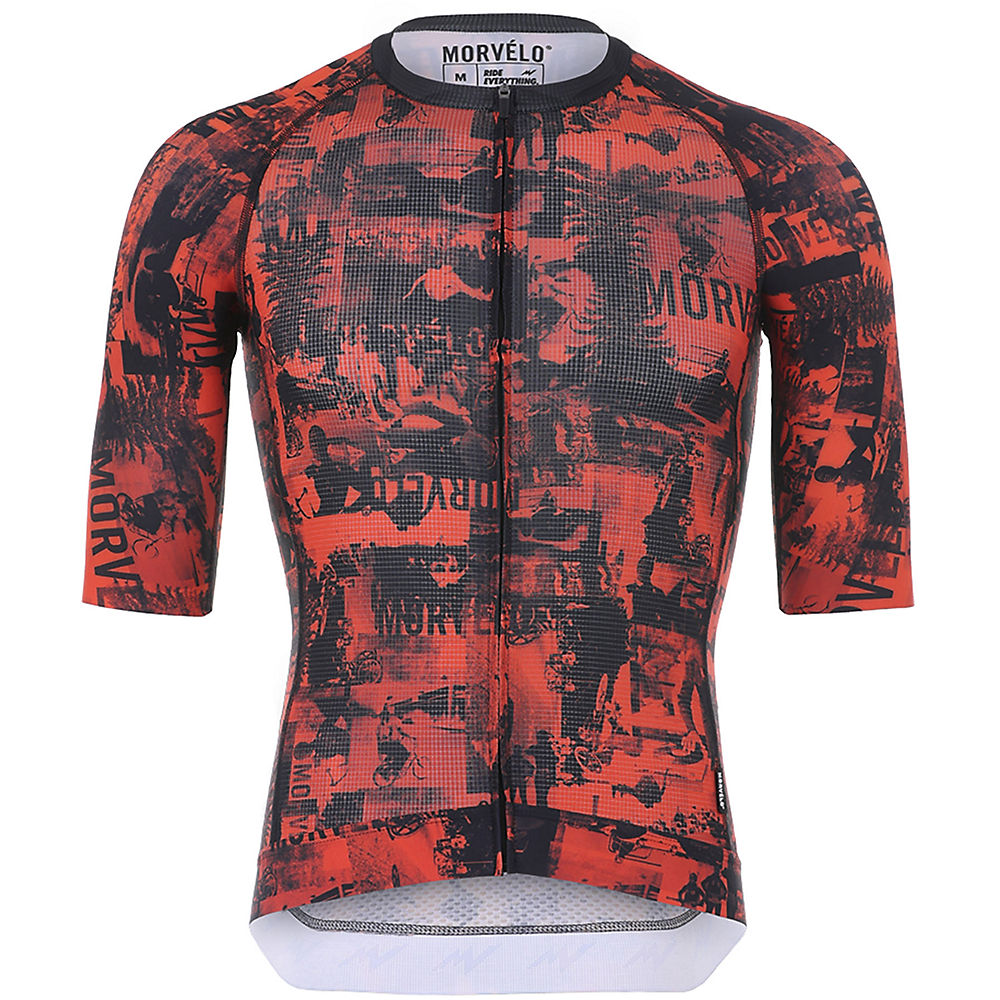 Morvelo Fanzine NTH Series Short Sleeve Jersey - Rouge-Noir - XL