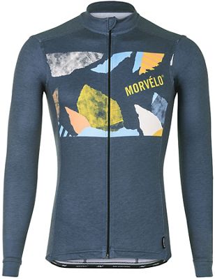 Morvelo Cutter Merino Long Sleeve Jersey - Bleu - XS